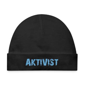 AKTIVIST - Baby Premium Organic Mütze - Schwarz - Vorne