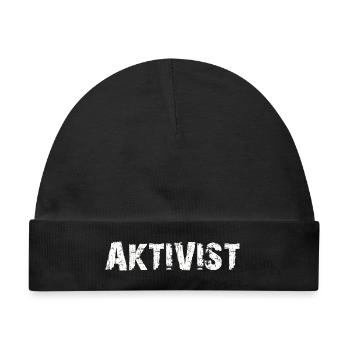 AKTIVIST - Baby Premium Organic Mütze - Schwarz - Vorne