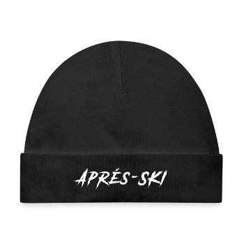 Apres Ski - Baby Premium Organic Mütze - Schwarz - Vorne