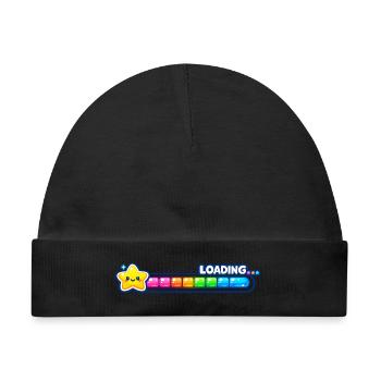loading gamer level - Baby Premium Organic Mütze - Schwarz - Vorne