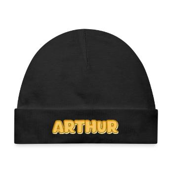 Geschenk für Arthur - Baby Premium Organic Mütze - Schwarz - Vorne