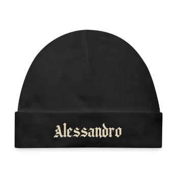 Alessandro Gothic Script - Baby Premium Organic Mütze - Schwarz - Vorne
