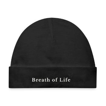 Breath of Life Christliches Design – Gen 2,7 - Baby Premium Organic Mütze - Schwarz - Vorne