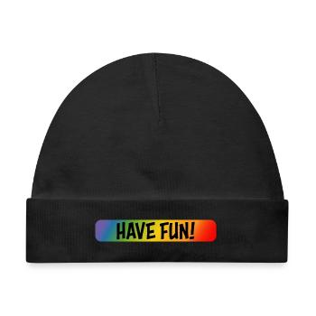 regenbogen have fun - Baby Premium Organic Mütze - Schwarz - Vorne