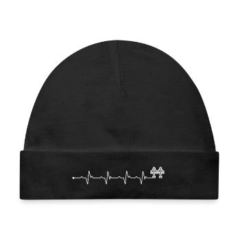 Herzschlag Brooklyn Brücke - Baby Premium Organic Mütze - Schwarz - Vorne