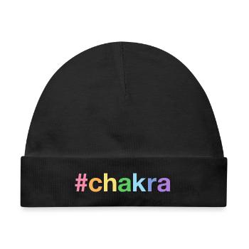 CHAKRA Hashtag - Baby Premium Organic Mütze - Schwarz - Vorne
