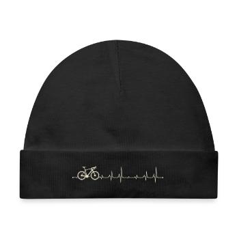 Bike Pulse Herzschlag Grafik - Baby Premium Organic Mütze - Schwarz - Vorne