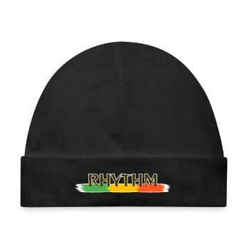 Reggae-Rhythmus - Baby Premium Organic Mütze - Schwarz - Vorne