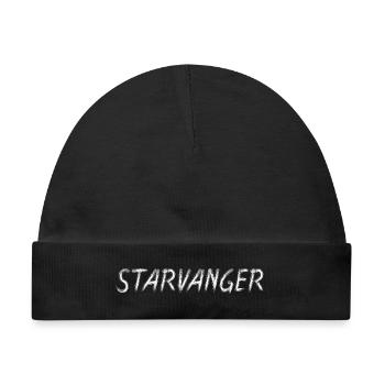 Starvanger Bold Brush Wortzeichen - Baby Premium Organic Mütze - Schwarz - Vorne