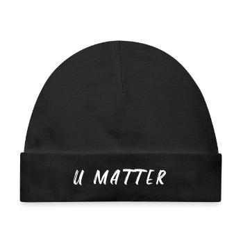 u matter  - Baby Premium Organic Mütze - Schwarz - Vorne