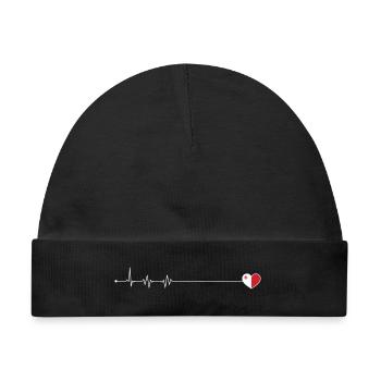 Puls-Herzschlag-Symbol - Baby Premium Organic Mütze - Schwarz - Vorne