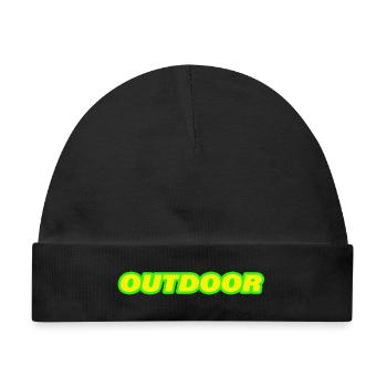 OUTDOOR - Baby Premium Organic Mütze - Schwarz - Vorne