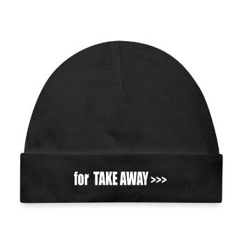 FOR TAKE AWAY - Baby Premium Organic Mütze - Schwarz - Vorne