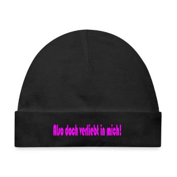 Also doch verliebt in mich! - Baby Premium Organic Mütze - Schwarz - Vorne