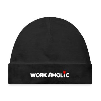 Workaholic-Arbeit von Arbeitern - Baby Premium Organic Mütze - Schwarz - Vorne