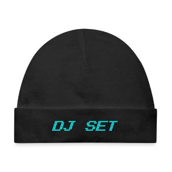 DJ SET - Baby Premium Organic Mütze - Schwarz - Vorne
