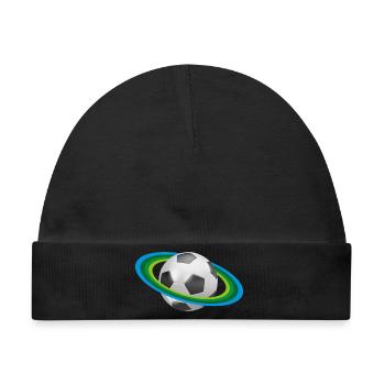 Fußball, Planet Soccer - Baby Premium Organic Mütze - Schwarz - Vorne