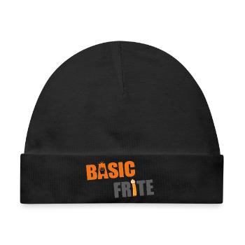 Grundlegende Pommes 2 - Baby Premium Organic Mütze - Schwarz - Vorne