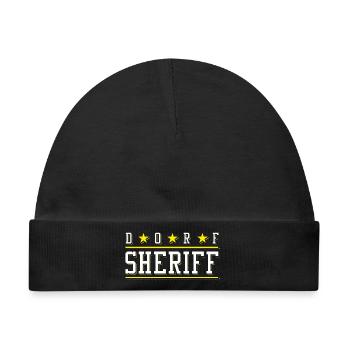 Dorf Sheriff - Polizei Dorf Polizist Hilfssherriff - Baby Premium Organic Mütze - Schwarz - Vorne