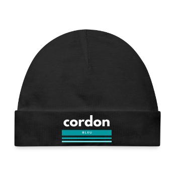 Cordon Bleu Lustiges Shirt Geschenk - Baby Premium Organic Mütze - Schwarz - Vorne