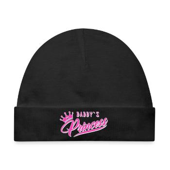 daddys girl princess queen baby newborn eltern dad - Baby Premium Organic Mütze - Schwarz - Vorne