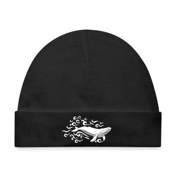 Beluga - Baby Premium Organic Mütze - Schwarz - Vorne