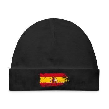 Wappen der spanischen Flagge Splash - Baby Premium Organic Mütze - Schwarz - Vorne