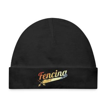 Fechten Vintage Look - Baby Premium Organic Mütze - Schwarz - Vorne