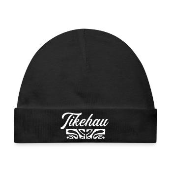 TIKEHAU (weiß) - Baby Premium Organic Mütze - Schwarz - Vorne