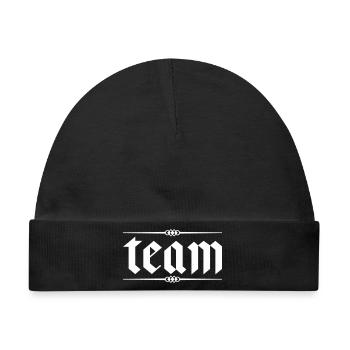 Team - Baby Premium Organic Mütze - Schwarz - Vorne