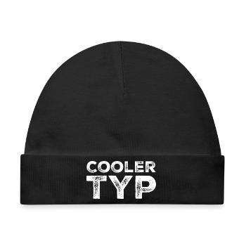 Cooler Typ Lustiger Spruch - Baby Premium Organic Mütze - Schwarz - Vorne