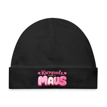 Karnevalsmaus Köln – Jeck im Fastelovend - Baby Premium Organic Mütze - Schwarz - Vorne