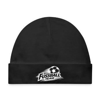 Fussball Team Symbol - Baby Premium Organic Mütze - Schwarz - Vorne