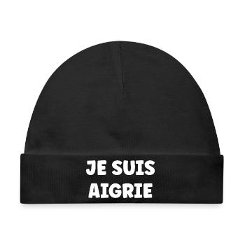 Ich bin verbittert – Fette Aussage Tippfehler - Baby Premium Organic Mütze - Schwarz - Vorne