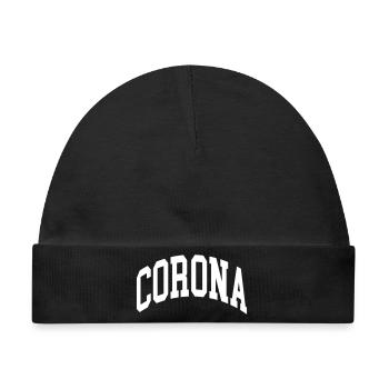 Corona - Baby Premium Organic Mütze - Schwarz - Vorne