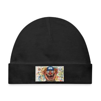 Argentinischer Fan-Clown mit Fußball-Chaos - Baby Premium Organic Mütze - Schwarz - Vorne