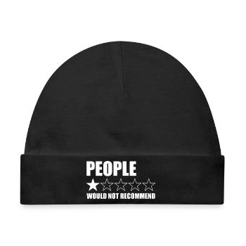 Die Leute würden Funny People nicht empfehlen (1 S - Baby Premium Organic Mütze - Schwarz - Vorne