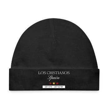 Los Cristianos Spanien Souvenir – Reise minimalist - Baby Premium Organic Mütze - Schwarz - Vorne