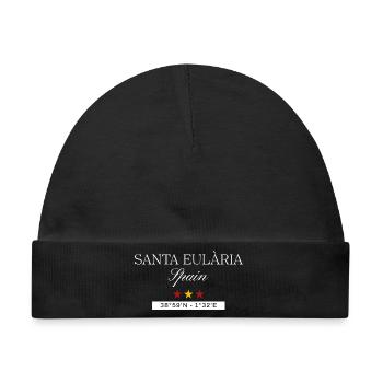 Santa Eulària Spanien Souvenir – Reise minimalist - Baby Premium Organic Mütze - Schwarz - Vorne