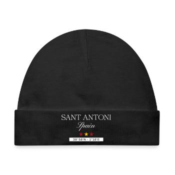 Sant Antoni Spanien Souvenir Reise minimalistisch - Baby Premium Organic Mütze - Schwarz - Vorne