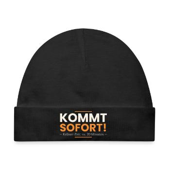 Kommt sofort! Lustiger Kellner Spruch Gastro - Baby Premium Organic Mütze - Schwarz - Vorne