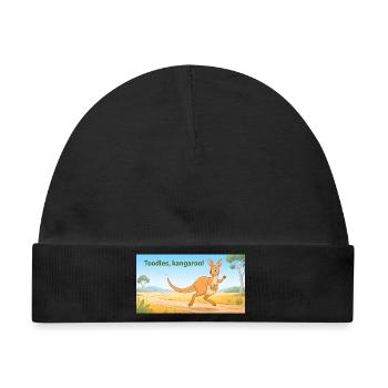 TOODLES KANGAROO - Baby Premium Organic Mütze - Schwarz - Vorne