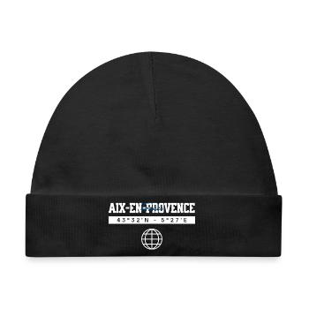 Aix-en-Provence Frankreich Koordinaten Reise - Baby Premium Organic Mütze - Schwarz - Vorne