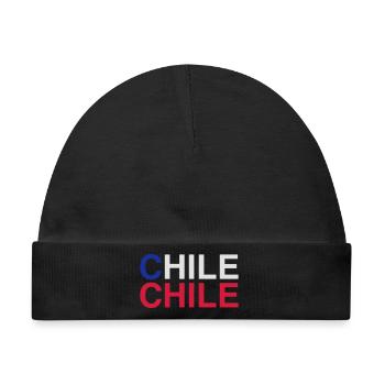 CHILE Flagge - Baby Premium Organic Mütze - Schwarz - Vorne