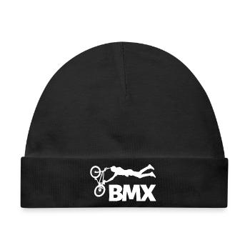 BMX Stunt Shirt für Freestyle Fans - Baby Premium Organic Mütze - Schwarz - Vorne