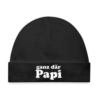 ganz dr Papi - Baby Premium Organic Mütze - Schwarz - Vorne