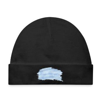Background Blau Schwarz - Baby Premium Organic Mütze - Schwarz - Vorne