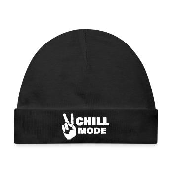 chill mode entspannung relaxing symbol peace sign - Baby Premium Organic Mütze - Schwarz - Vorne