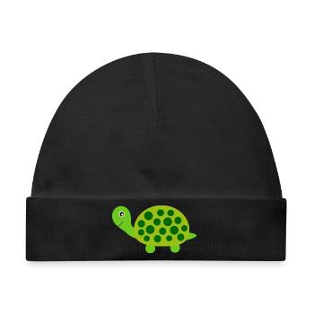 Schildkröten Schildkröten - Baby Premium Organic Mütze - Schwarz - Vorne