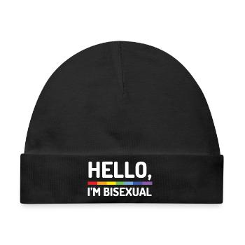 Hallo, ich bin bisexuell - Baby Premium Organic Mütze - Schwarz - Vorne